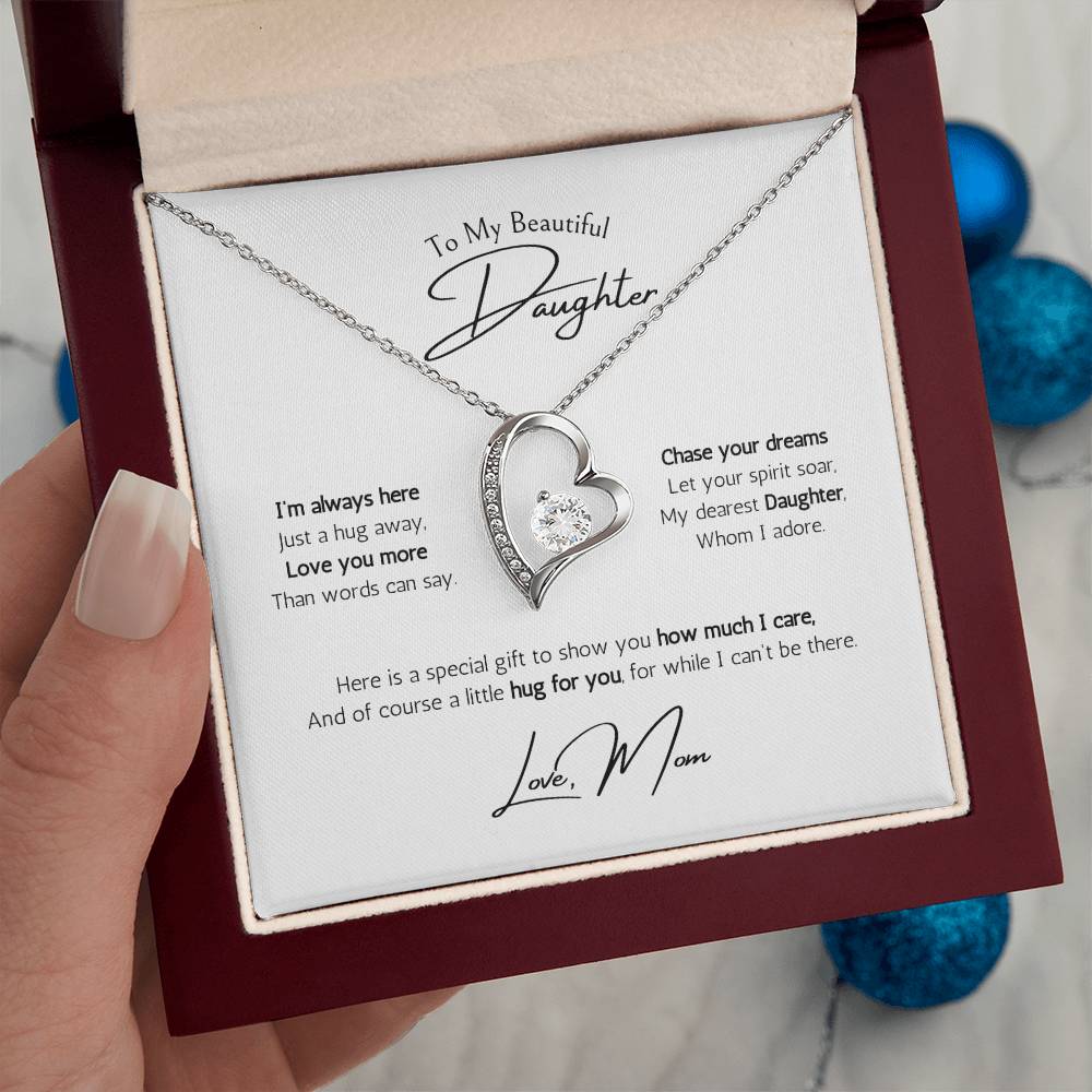 To My Beautiful Daughter Forever Love Necklace