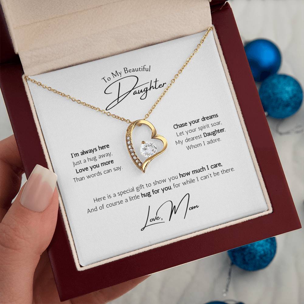 To My Beautiful Daughter Forever Love Necklace