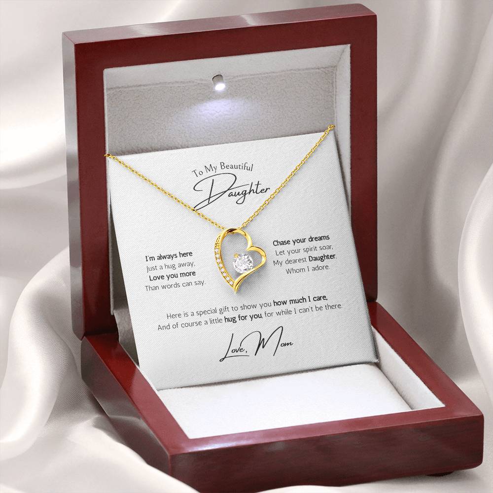 To My Beautiful Daughter Forever Love Necklace