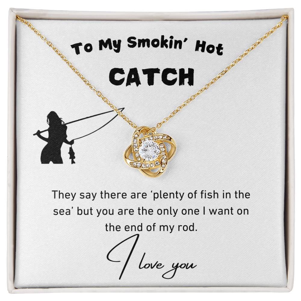 Smokin' Hot Catch Love Knot Necklace